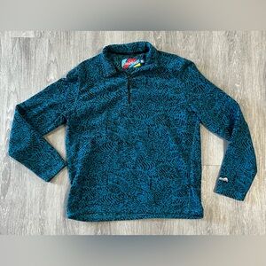 Chubbies Pullover Fleece Sweater Men’s Small 1/4 Zip All Over Tropical Print